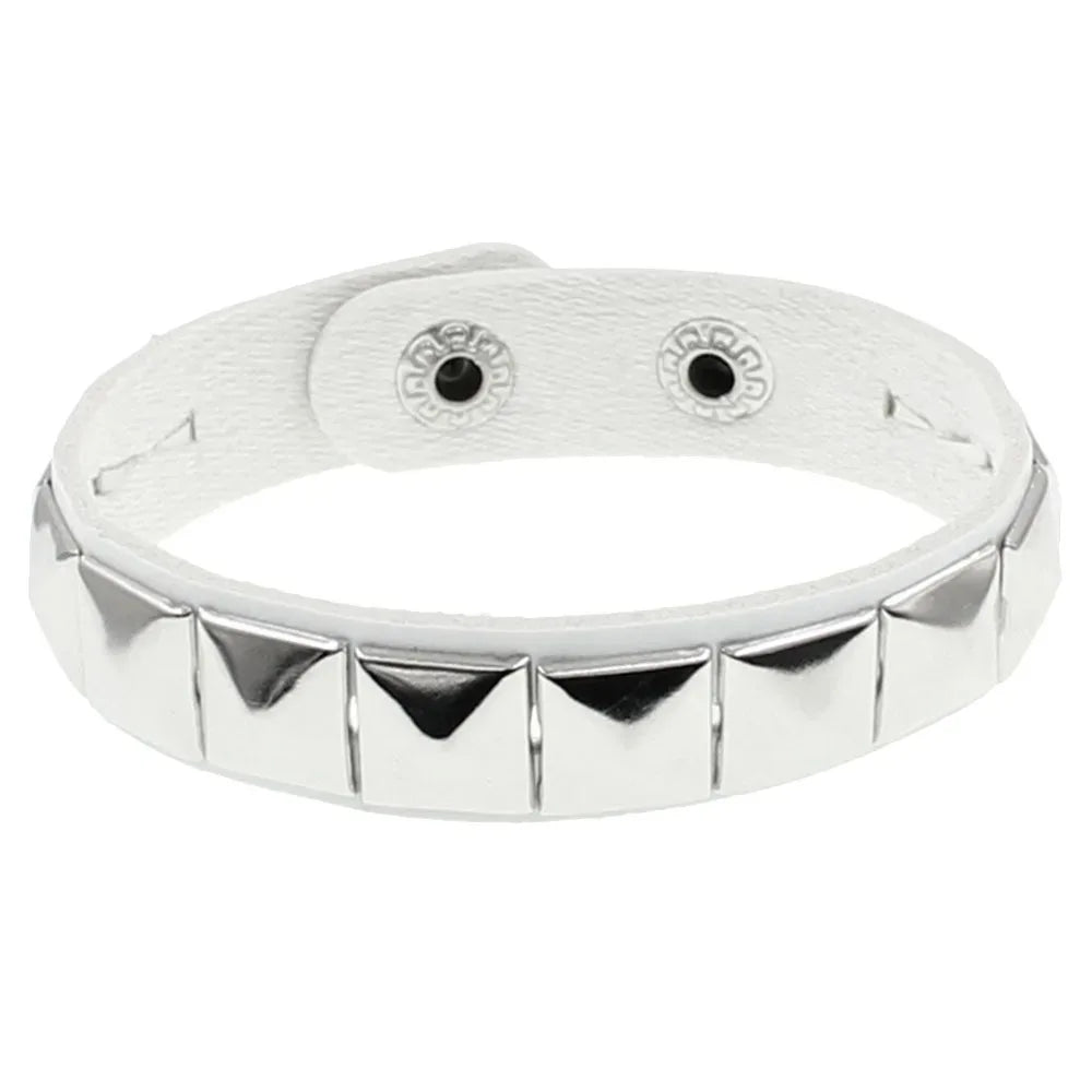 Unique Rivet PU Leather Spiked Studded Bracelet Bangle Gothic Jewelry Rivet Bracelet Punk Cuff Wrap Men Women Metal Wristband Jewelry Precision