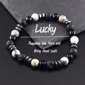 Classic Black Natural Labradorite Volcanic Stone Beads Bracelet Women Men Spiritual Protection and Energetic Banlance Jewelry Jewelry Precision