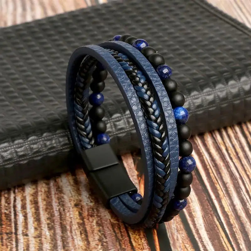 Classic Men's Leather Bracelet New Style Hand-woven Multi-layer Combination Accessory Fashion Man Jewelry Wholesale Dropshipping Jewelry Precision