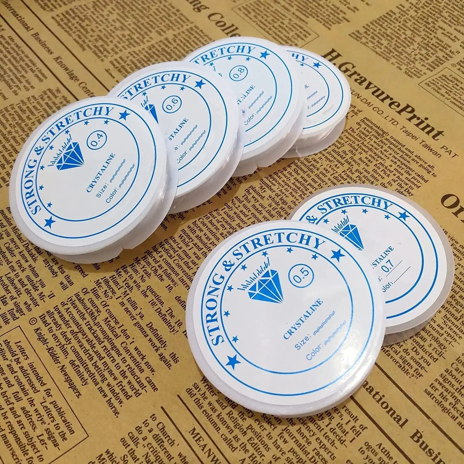 6 Rolls/1bag Elastic String for Bracelets Elastic Bracelet String Crystal String Stretch Bead Cord for DIY Jewelry Making Jewelry Precision