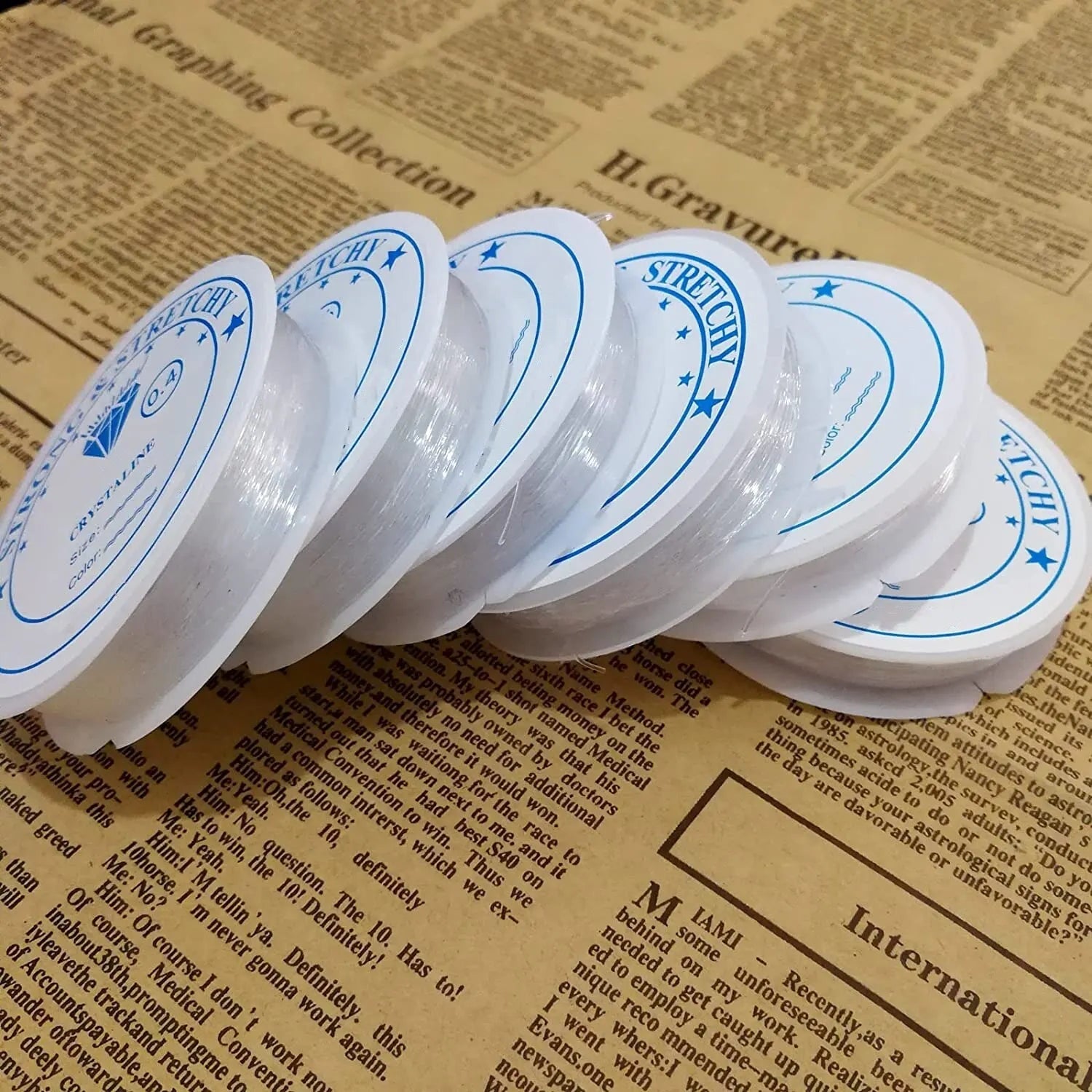 6 Rolls/1bag Elastic String for Bracelets Elastic Bracelet String Crystal String Stretch Bead Cord for DIY Jewelry Making Jewelry Precision