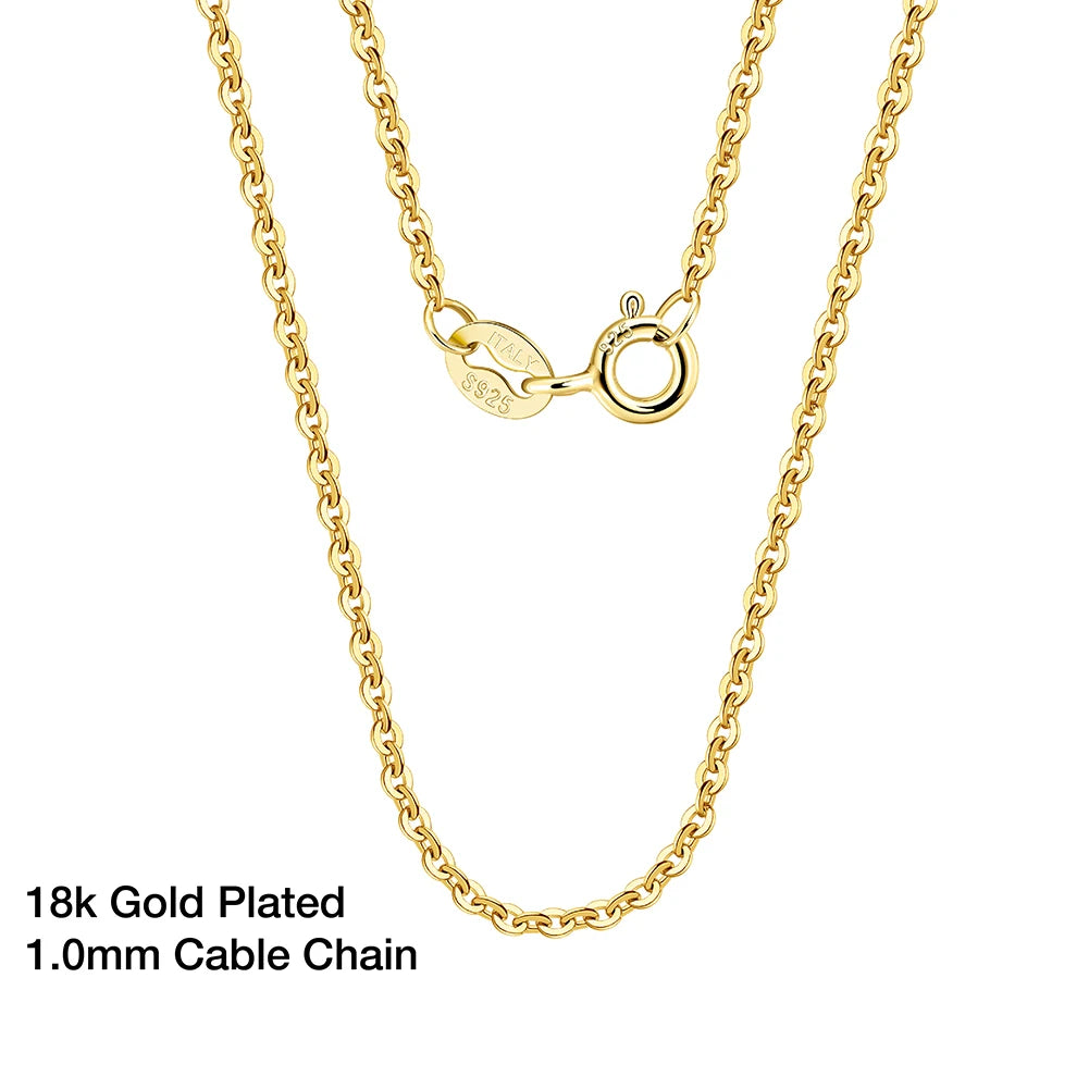 Effie Queen 925 Silver Basic Chain Necklace Woman Jewelry Precision