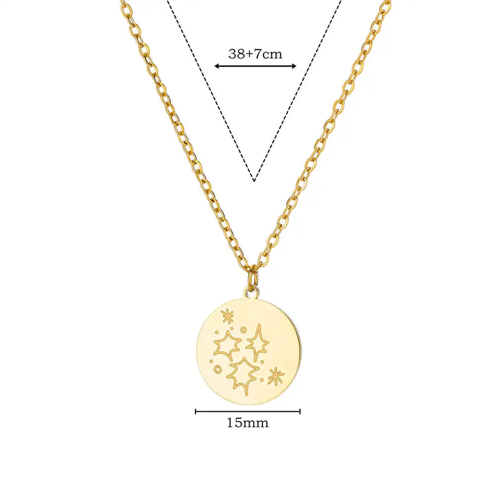 Free Shipping Luxury Zircon Geometric Necklace For Women Jewelry Precision