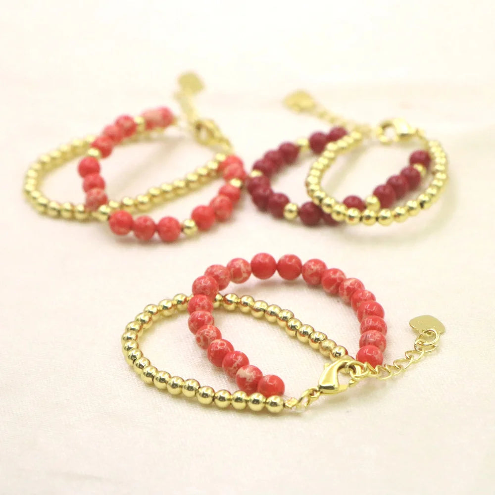 Lovely Fashion Natural Stone Bead Bracelet Baby Girls Lobster Clasp Accessories Girls Yoga Christmas Wedding Gift Jewelry Charm Jewelry Precision