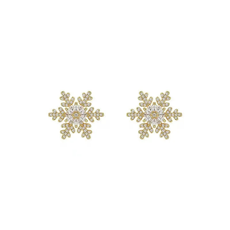 Christmas snow light luxury high-grade temperament earrings female 2026 Jewelry Precision