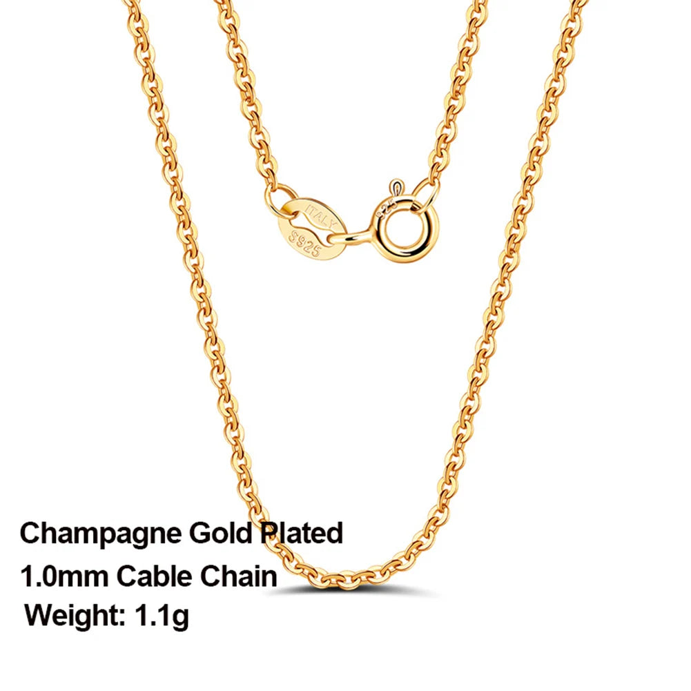 Effie Queen 925 Silver Basic Chain Necklace Woman Jewelry Precision