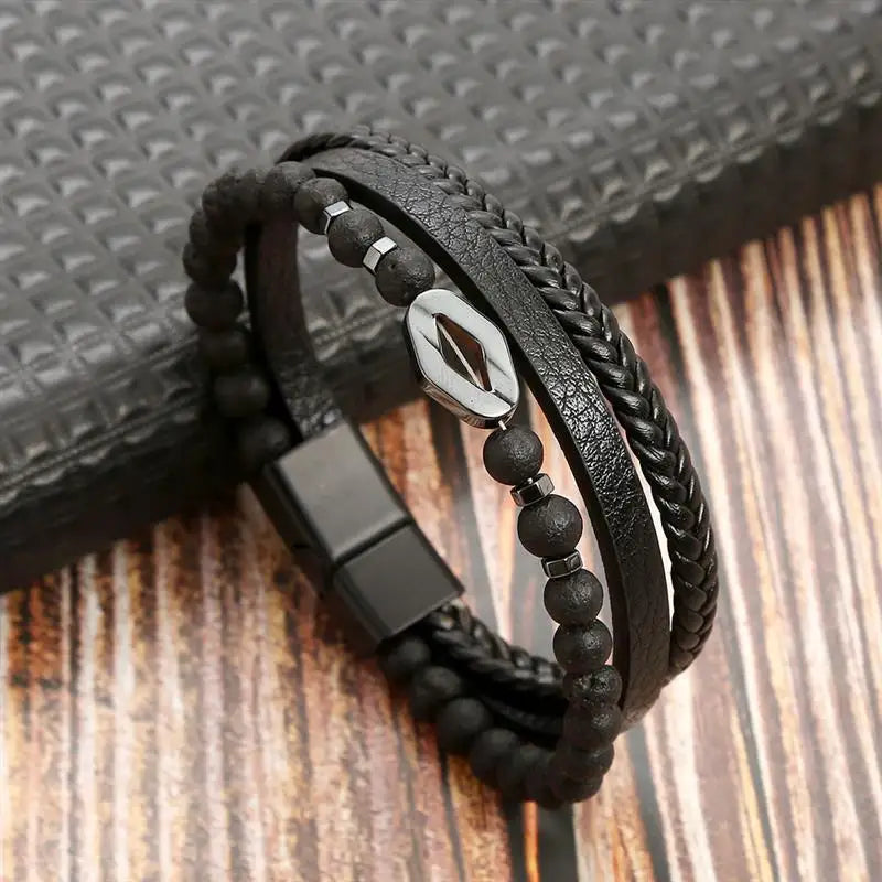 Classic Men's Leather Bracelet New Style Hand-woven Multi-layer Combination Accessory Fashion Man Jewelry Wholesale Dropshipping Jewelry Precision