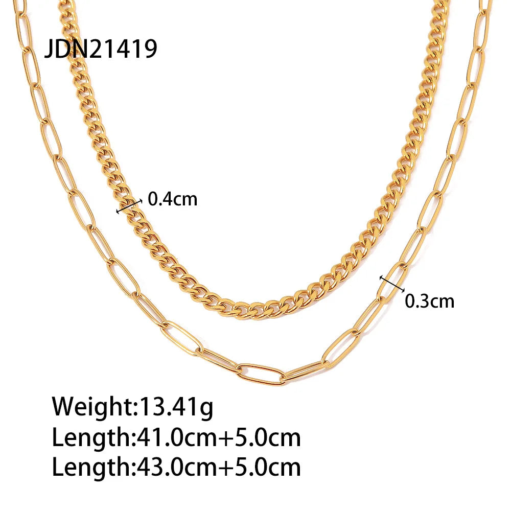 Women's Titanium Steel Light Luxury Pearl Necklace Jewelry Precision