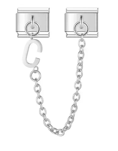 Fashion Chain Letter Elastic Charm Italian Links Fit 9mm Stainless Steel Modular Bracelet Making Women DIY Jewelry Jewelry Precision