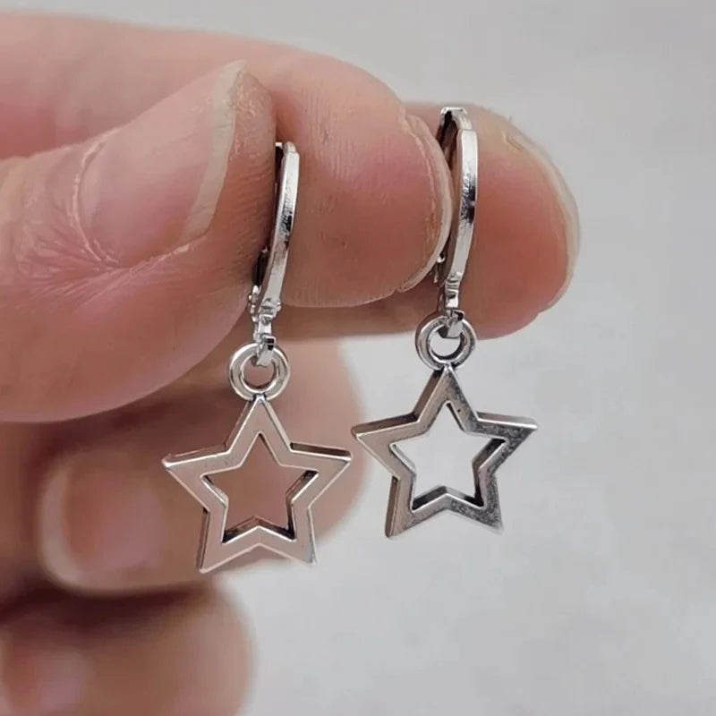 New Creative Star Hoop Earrings Fashion Simple Earrings Gifts for Women Cute Mini Little Star 20S Holiday Jewelry - Jewelry Precision