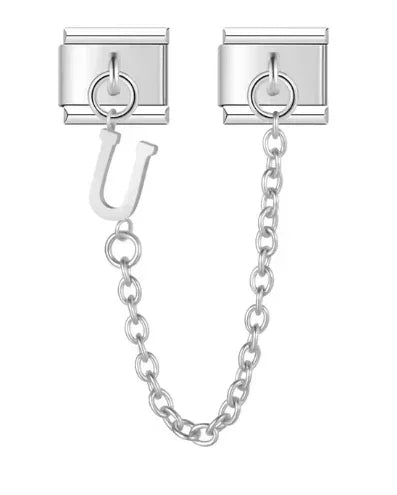 Fashion Chain Letter Elastic Charm Italian Links Fit 9mm Stainless Steel Modular Bracelet Making Women DIY Jewelry Jewelry Precision