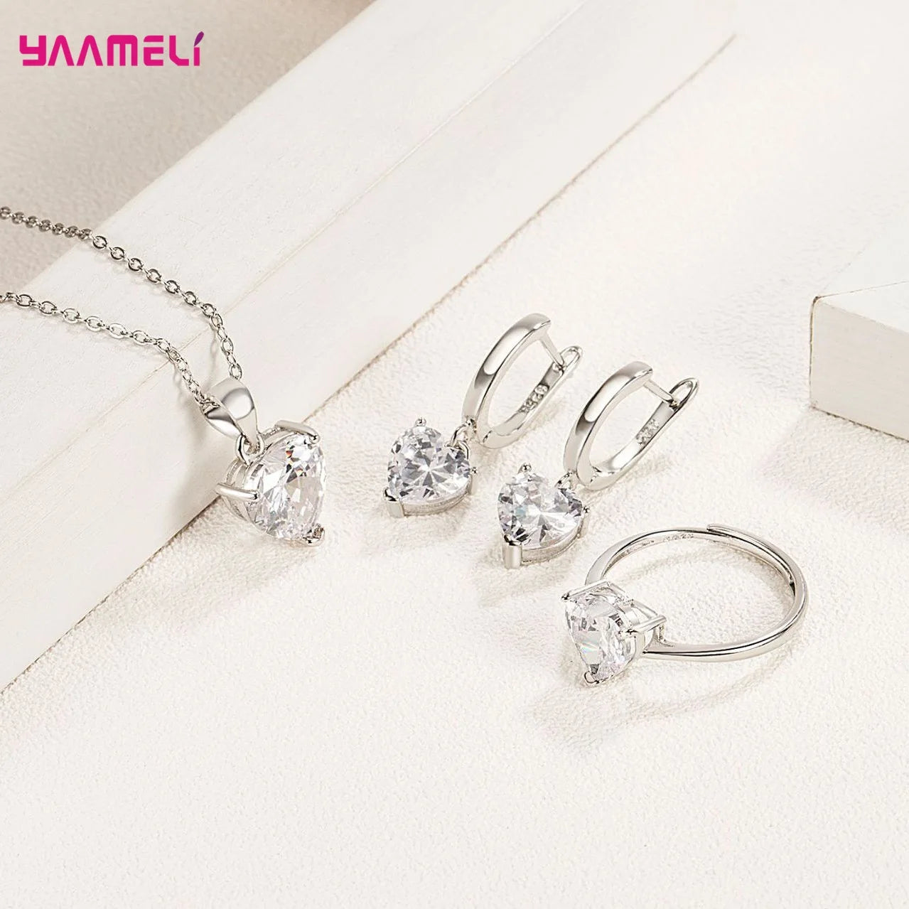 Fine 925 Sterling Silver Color Jewelry Gift Sets for Women Jewelry Precision