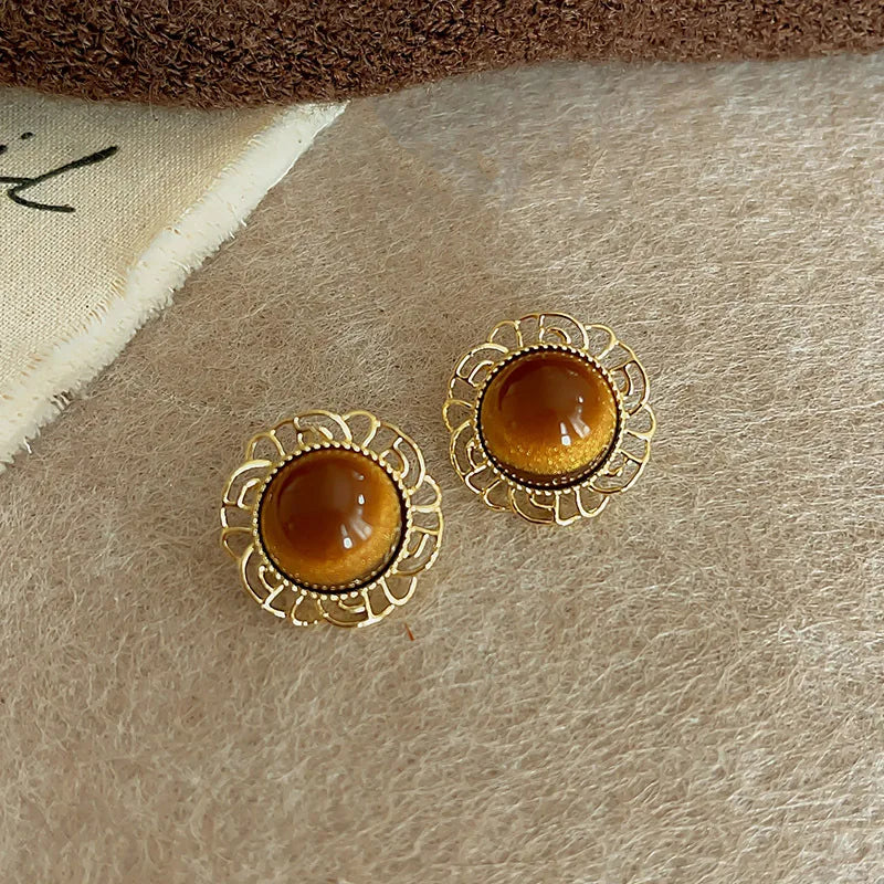 Square Black Color Korean Style Stud Earrings for Women 2024 Summer Fashion New In Jewlery Simple Female Party Earring Jewelry Precision