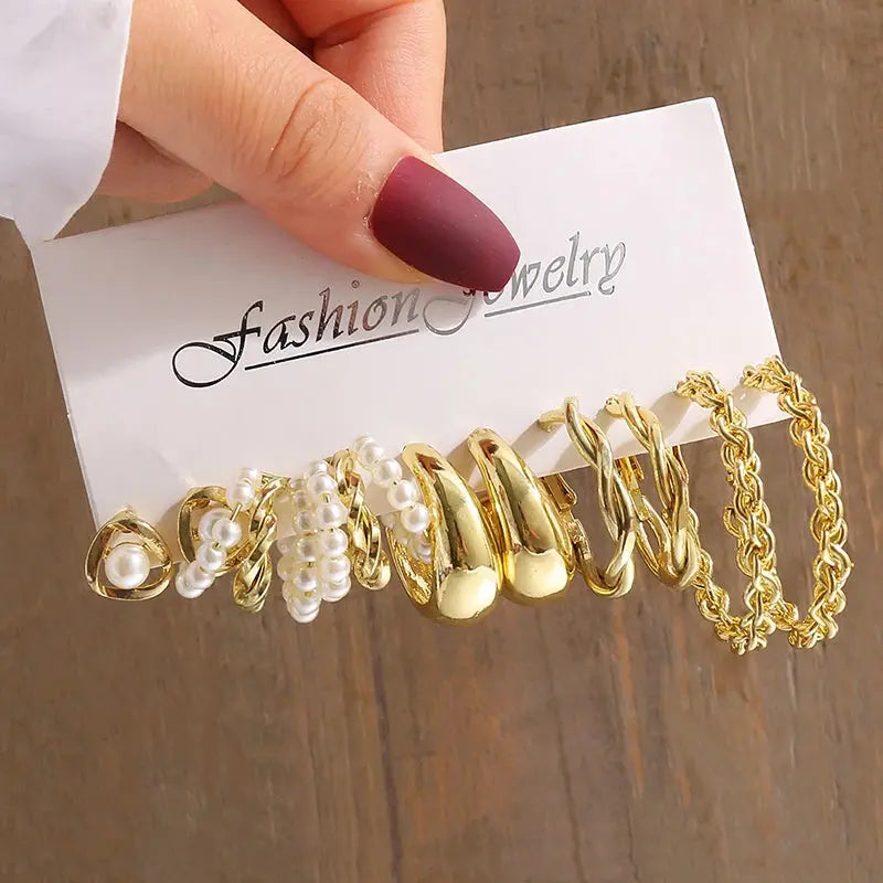 Antique Gold Pearl Geometry Jewelry - Jewelry Precision