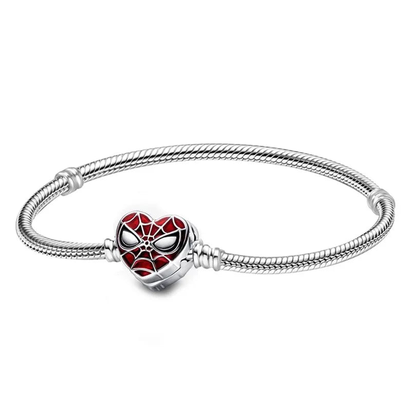 Original 925 Silver Plated Moments Bracelets Harry  Mickey Spider Love Heart Clasp Bead Charm Bracelet For Women DIY Jewelry Jewelry Precision