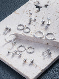 10 Pairs Small Gold Hoop Stud Earrings for Women - Jewelry Precision