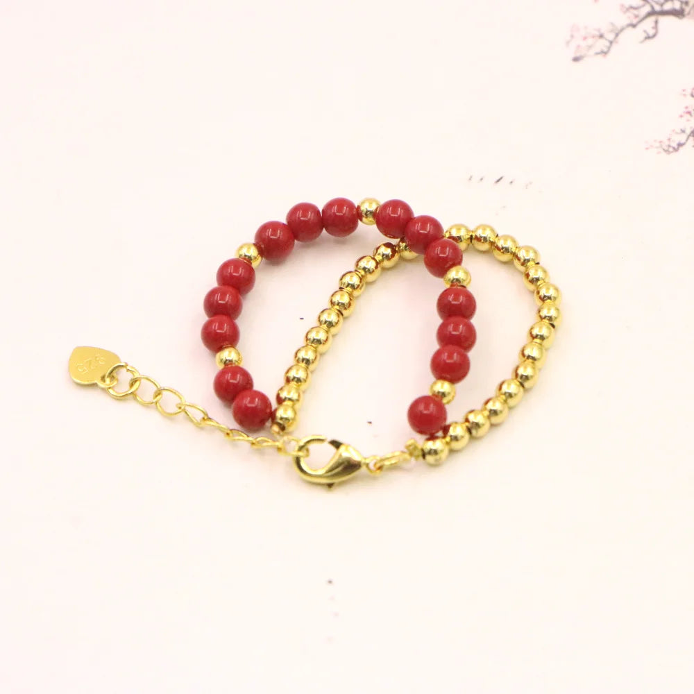 Lovely Fashion Natural Stone Bead Bracelet Baby Girls Lobster Clasp Accessories Girls Yoga Christmas Wedding Gift Jewelry Charm Jewelry Precision