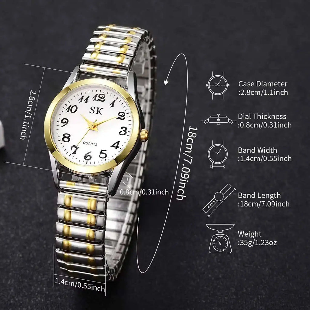 Fashion Small Dial Women Watches Elastic Strap Quartz Watch Reloj Mujer（Without Box） Jewelry Precision