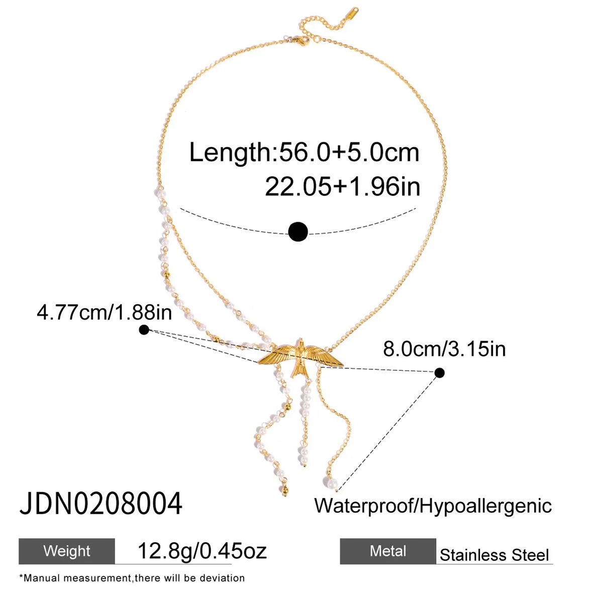 Sweater Chain Pearl Necklace Titanium Jewelry Precision