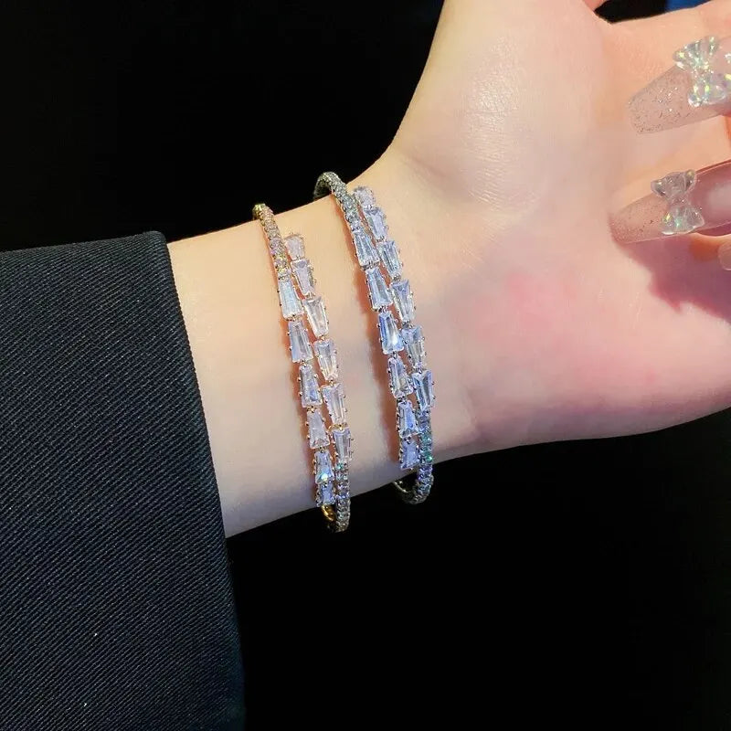 Zircon Bow Cuff Bracelet for Women Korea Luxury High-grade Charm Bracelet Fashion Personality Wedding Dainty Accessories Jewelry Precision