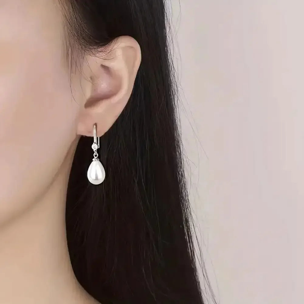 Earrings New Temperament Simple Water High-end Pearl Earrings Jewelry Precision