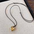 Minimalist Black Leather Rope Necklace Women's Jewelry Precision