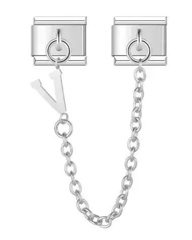 Fashion Chain Letter Elastic Charm Italian Links Fit 9mm Stainless Steel Modular Bracelet Making Women DIY Jewelry Jewelry Precision