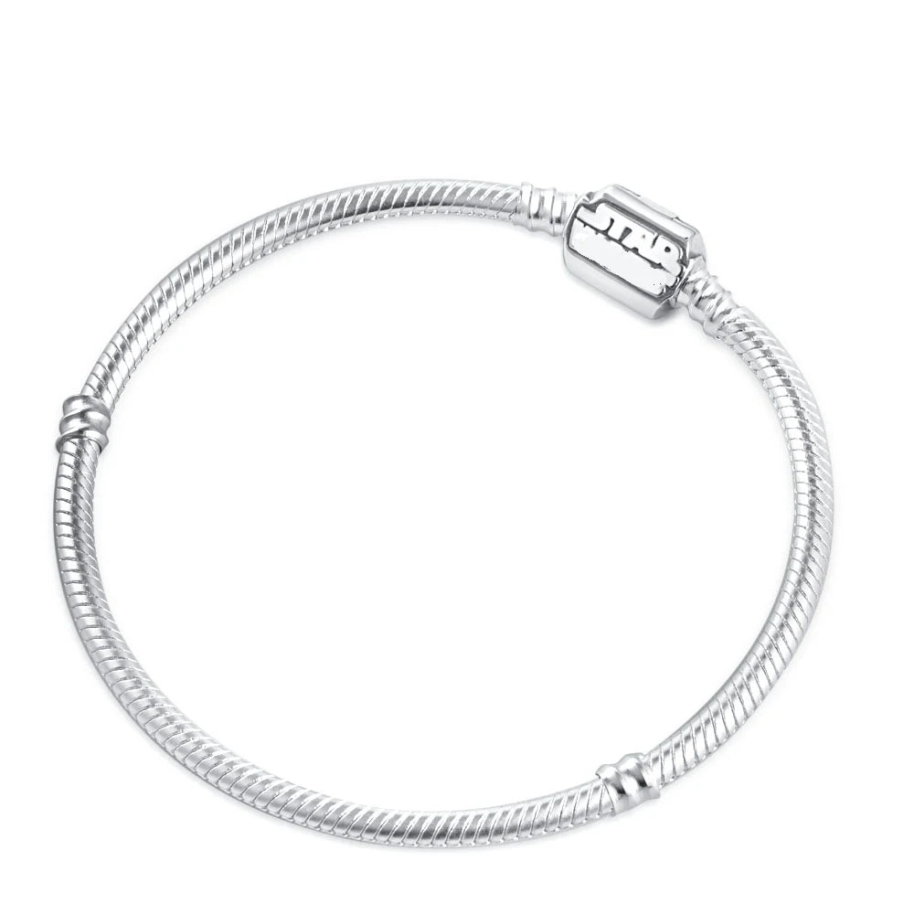 Original 925 Silver Plated Moments Bracelets Harry  Mickey Spider Love Heart Clasp Bead Charm Bracelet For Women DIY Jewelry Jewelry Precision