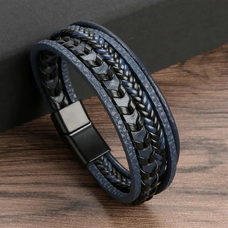 Classic Men's Leather Bracelet New Style Hand-woven Multi-layer Combination Accessory Fashion Man Jewelry Wholesale Dropshipping Jewelry Precision