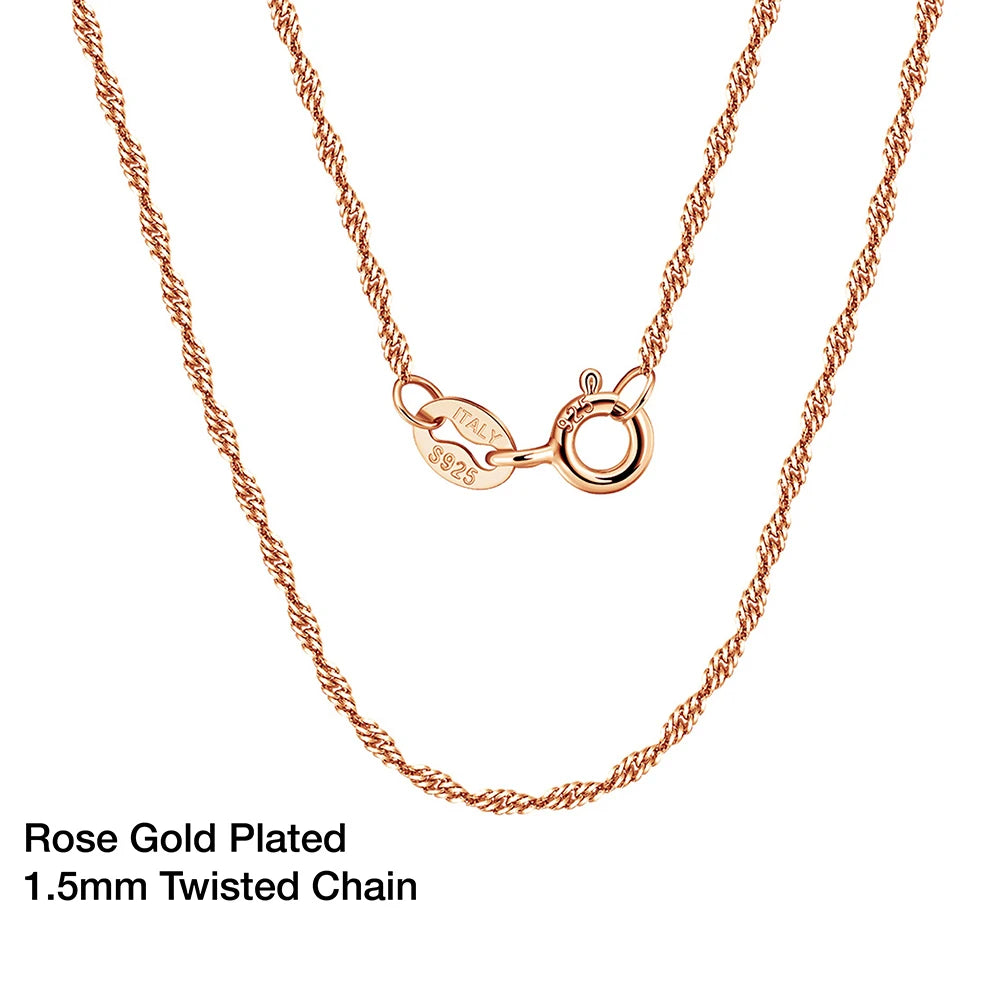 Effie Queen 925 Silver Basic Chain Necklace Woman Jewelry Precision