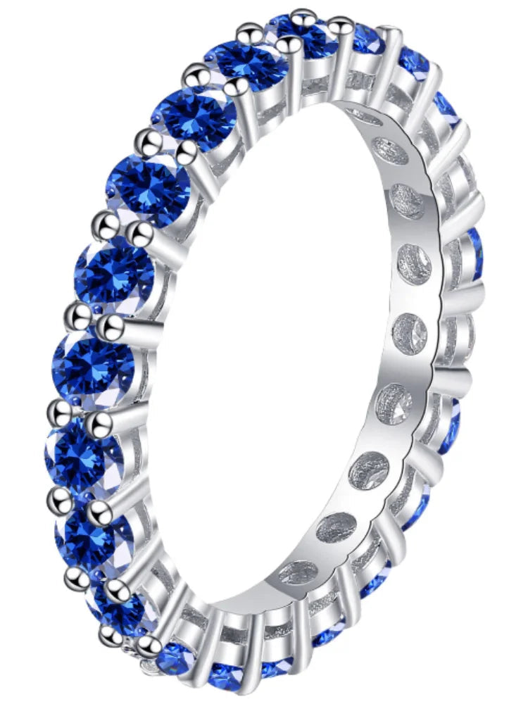 925 Sterling Silver Simplicity Classic Zircon Single Row Ring For Women Engagement Wedding Luxury High Quality Fine Jewelry Jewelry Precision