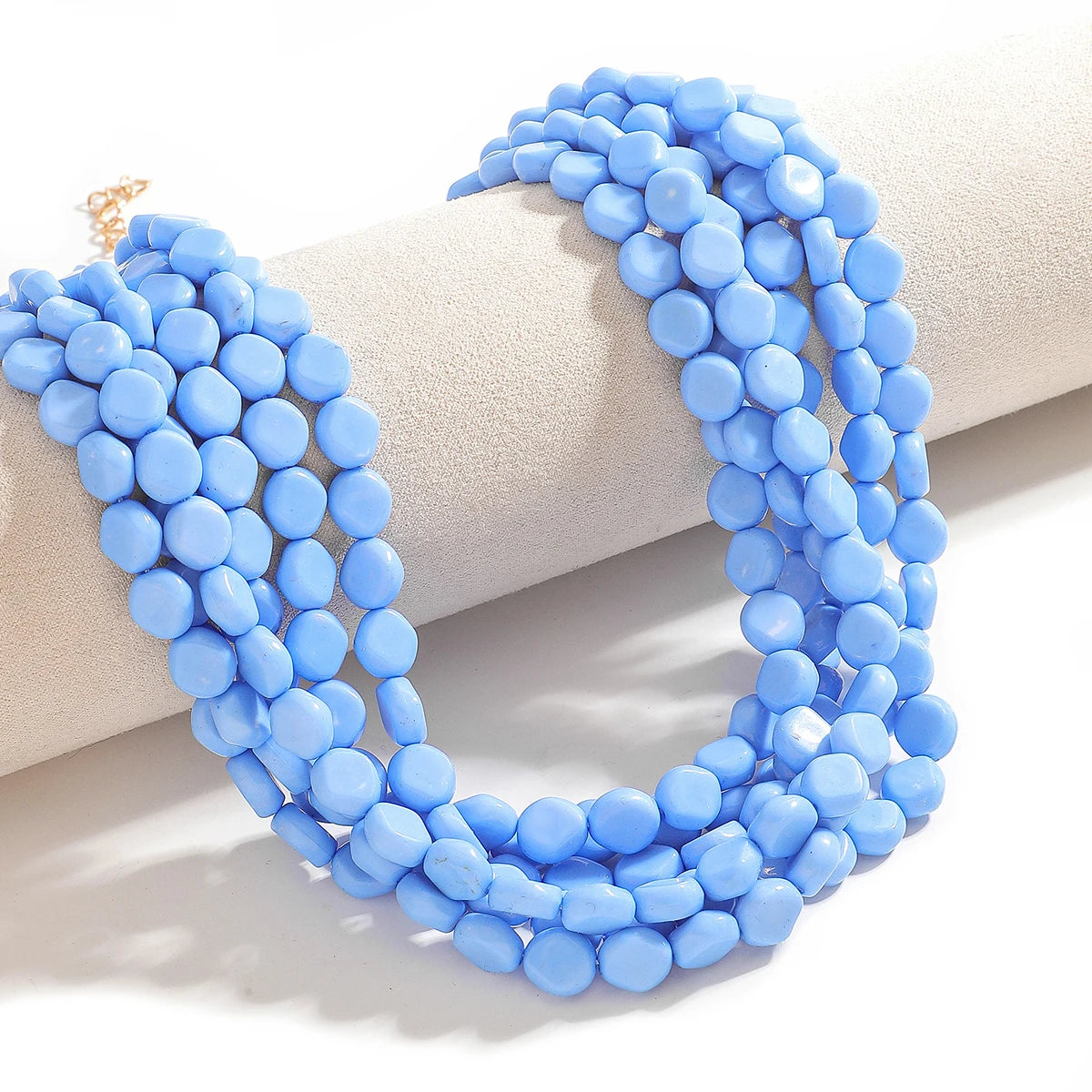 Bohemia Fashion Multilayer Blue Beaded Necklace For Women Jewelry Precision
