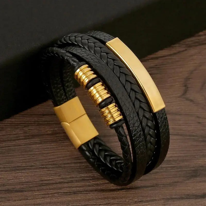 Classic Men's Leather Bracelet New Style Hand-woven Multi-layer Combination Accessory Fashion Man Jewelry Wholesale Dropshipping Jewelry Precision